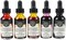 Kelly Creates Liquid Watercolor Set 5/Pkg-Poppy, Orange, Deep Yellow, Rose & Black
